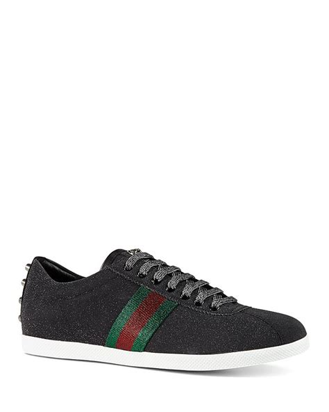 gucci mens bambi web metallic sneakers